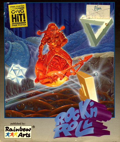 Rock n Roll Trivia box art for Commodore 64